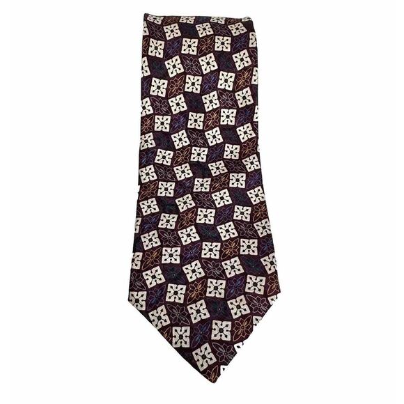 Christian Dior Monsieur Silk Men's Neck Tie Designer Geometric Pattern Classic - Picture 1 of 10